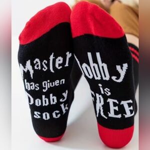 Black & Red Free Doby Socks Size 6-10